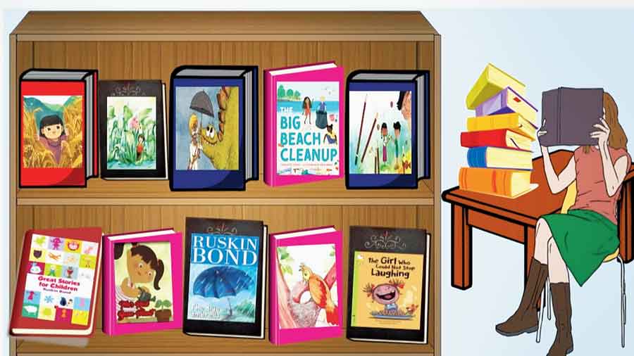 Some books in the e-library that students can click on to read