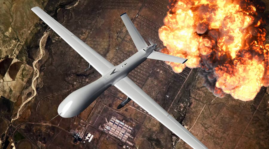 Indian hurt in drone raid