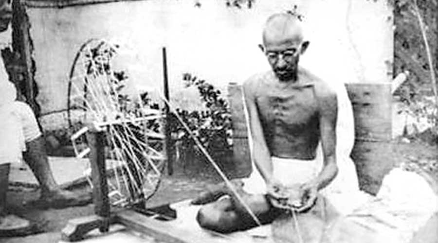 Mahatma Gandhi at Sevagram in Wardha