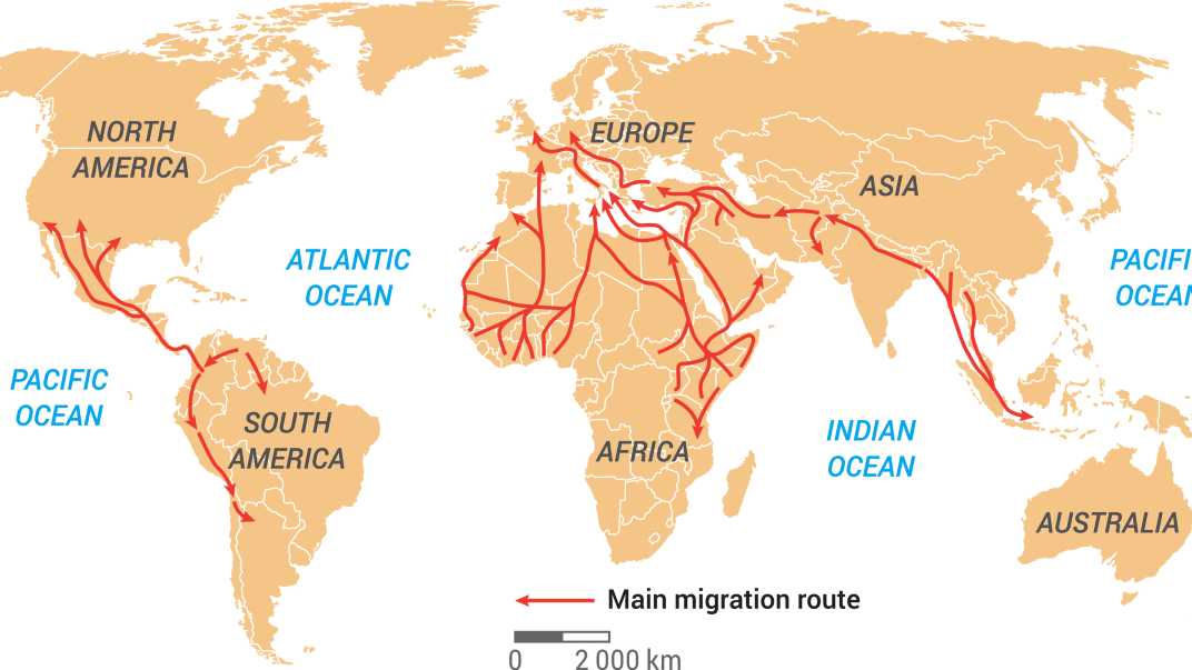 Major migration route