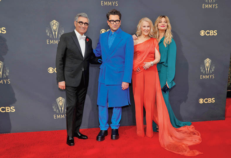 (L-R) Eugene Levy, Daniel Levy, Catherine O’Hara and Annie Murphy