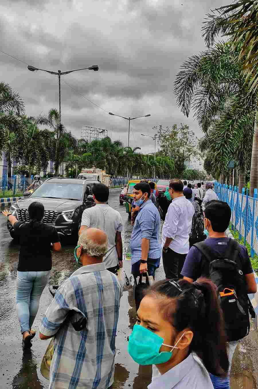 Commuters in the city had a tough time finding a ride on Tuesday afternoon