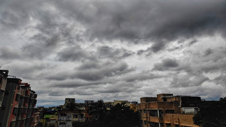 The clouds over Kolkata on Tuesday evening came mainly from Odisha and Purba and Paschim Medinipur, said Met officials. 
