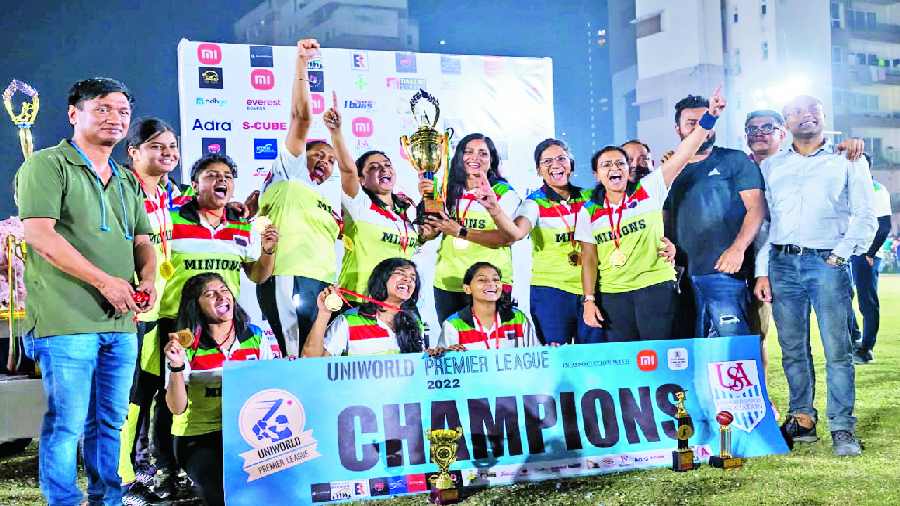 UPL women’s category champions Minions pose with their medals