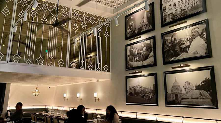 The decor is elegant and reminiscent of Kolkata