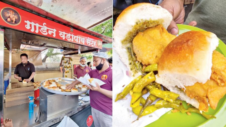 Garden vada pao