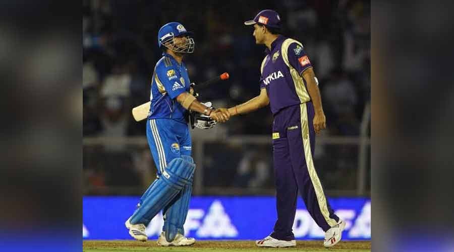 Sachin Tendulkar and Sourav Ganguly were the original icon players and captains of MI and KKR, respectively, when the IPL began in 2008