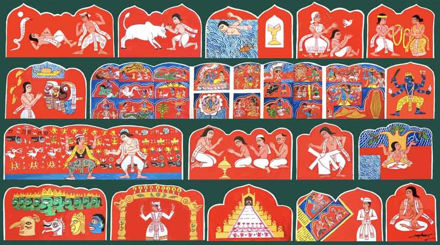 Illustrations of the book ‘Life of Sankaradeva’ done by Sujit Das