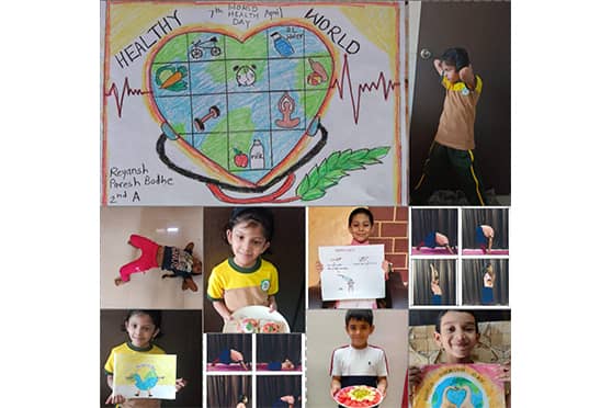 Children of the primary, kindergarten, secondary and higher secondary sections took part in informative and entertaining activities to learn about good health practices.