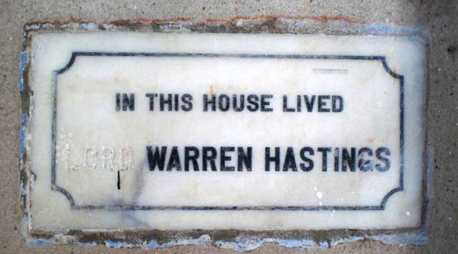 A plaque at Hastings House
