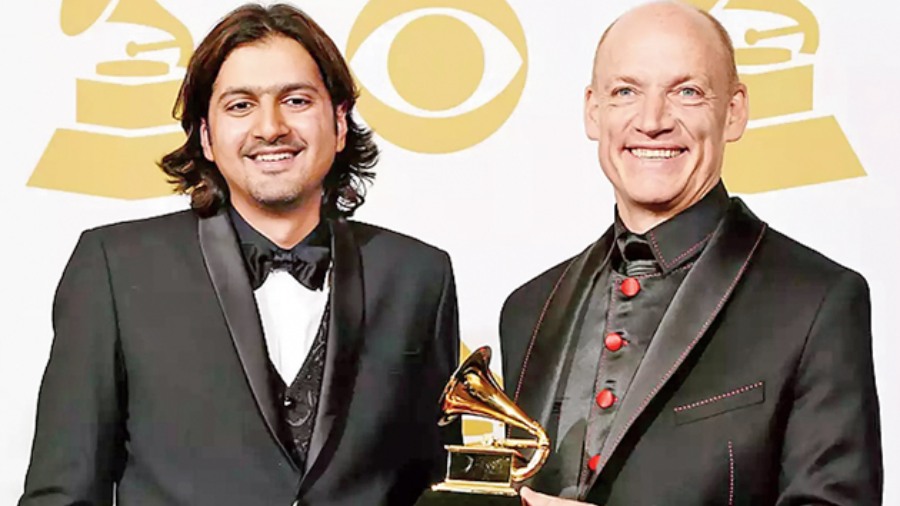 Ricky Kej’s first Grammy was for the album Winds Of Samsara (a collaboration with South African flautist Wouter Kellerman (in picture right) and his latest is with Stewart Copeland (in picture far right)
