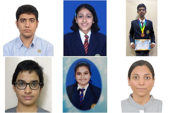 (L-R Clockwise) Ayushi Jain, Aarth Bhardwaj, Bhavesh, Yashwi Aggarwal, Rudrakshi and Krishna Tanikella   