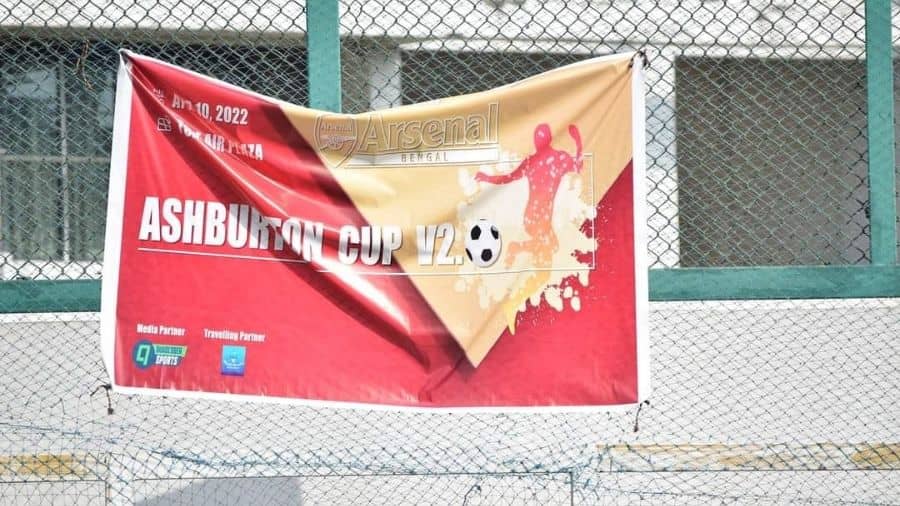 The colourful banner made by the organisers made it a selfie point for players and supporters alike