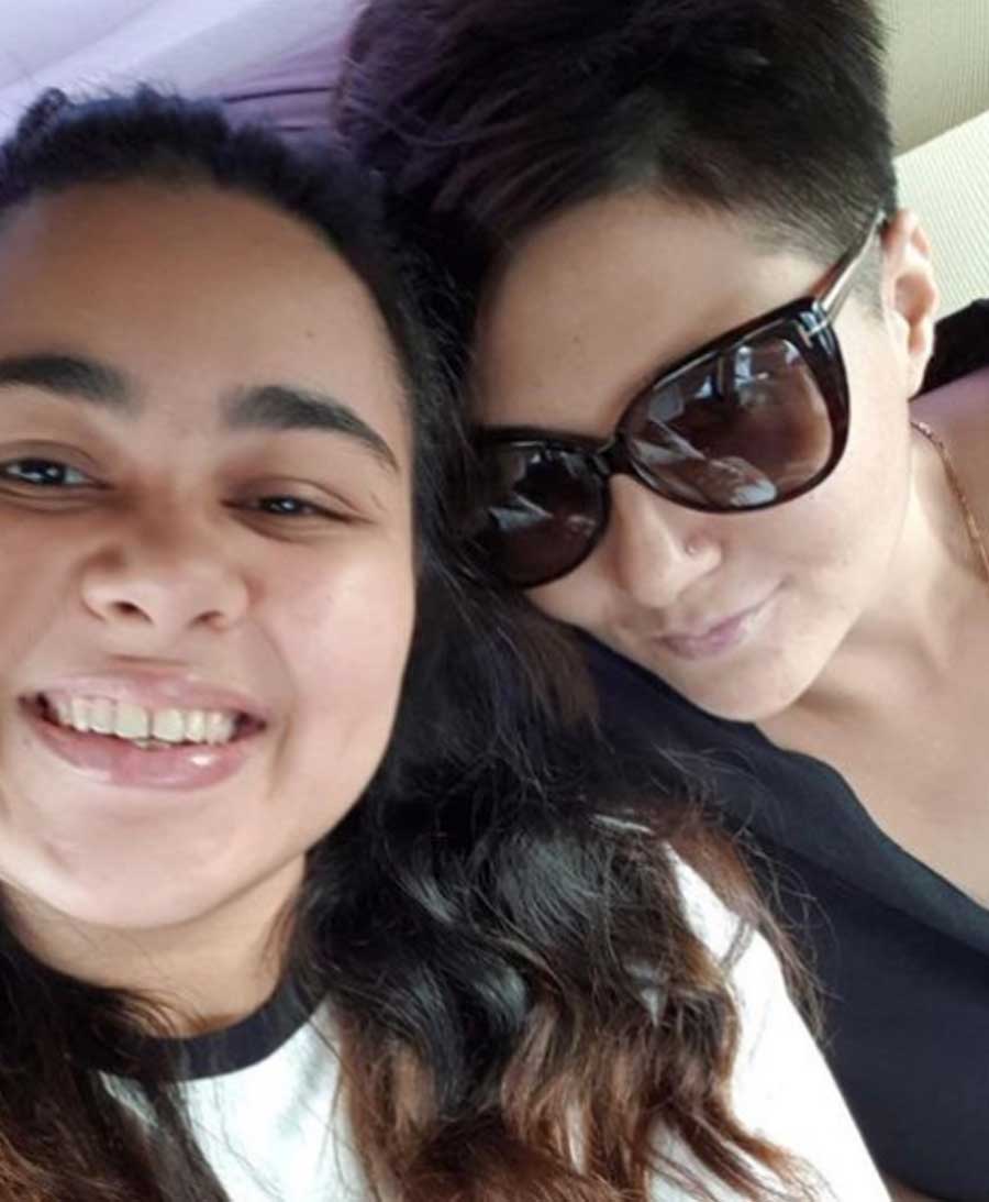 (Right) Actor Swastika Mukherjee spends some quality time with her daughter Anwesha. The actor uploaded this photograph on her Instagram handle on Tuesday