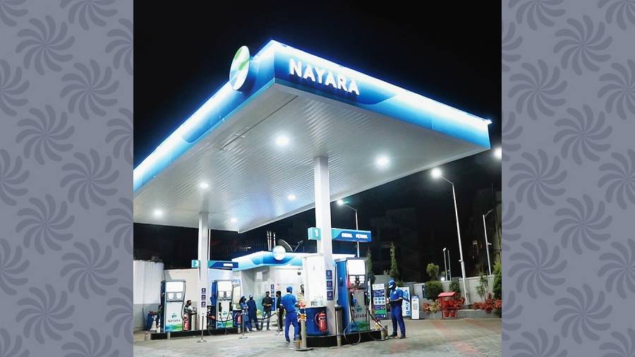 A Nayara petrol pump