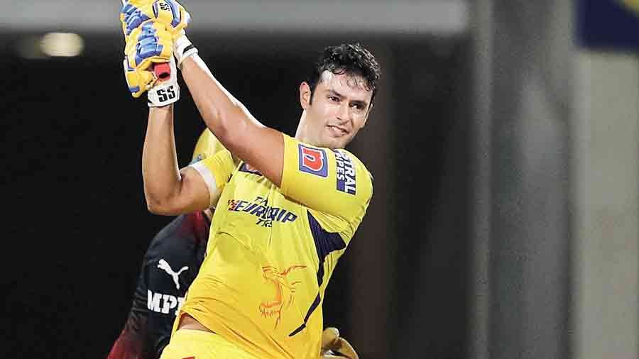 CSK’s Shivam Dube in action against Royal Challengers Bangalore on Tuesday.