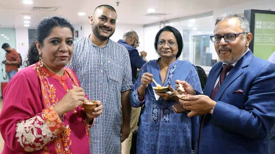 (From left) Asma Khan, Auroni Mookerji of Sienna Cafe, Asma’s mother ‘Ammu’ and Debanjan Chakrabarti, director, British Council, East and Northeast India. “It was an absolute honour to host Asma Said Khan for the launch of her deeply personal cookbook, Ammu. The iftar and chai, coming from the kitchens of Sienna Cafe, Blue Poppy and Manzilat's, was the perfect proverbial cherry on the top!” said Chakrabarti