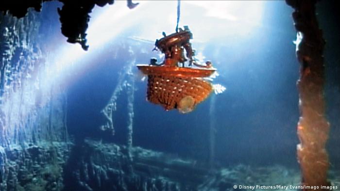 The documentary film 'Ghosts of the Abyss' captured this eerie shot of the wrecked Titanic's chandelier.
