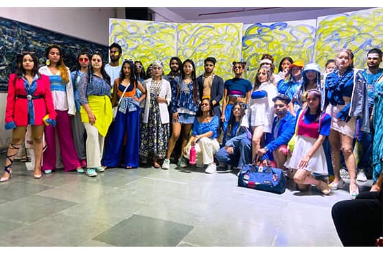 Fashion Designing students from the World University of Design, Haryana, walked the ramp at Bulugu – A Blue You, a fashion show, on March 30. Bulugu refers to the colour blue in Telugu.