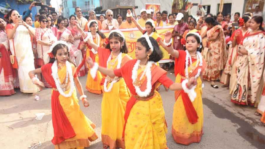 Kids dance on the occasion of Bengali New Year
