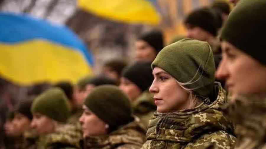 Women make up approximately 10 per cent of the Ukrainian forces