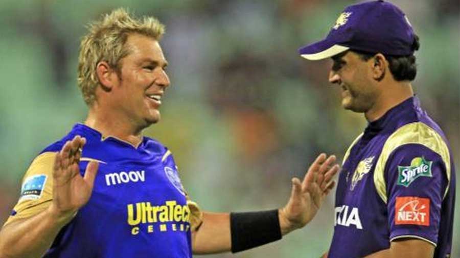 Shane Warne and Sourav Ganguly, the first captains of RR and KKR, respectively
