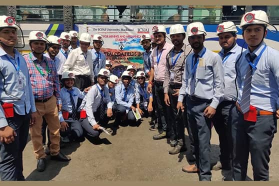 ICFAI Jharkhand students during their visit to CCL mines.  