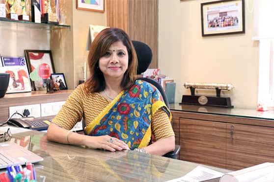 Mahadevi Birla World Academy principal Anjana Saha urges students to have a positive attitude towards board exams.