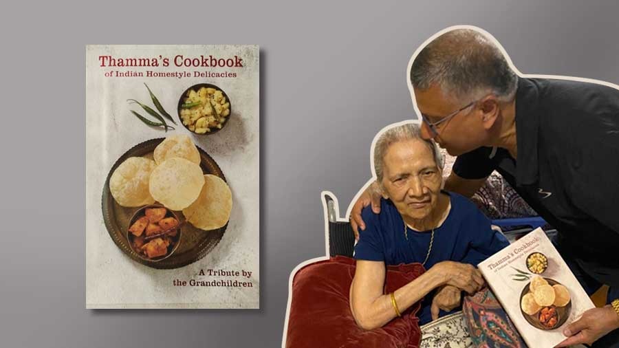 The recipe book is a tribute to Killick Datta’s mother, Rekha, by his children. The luchi-aloo dum depicted on the cover was often his first meal back from college in UK 