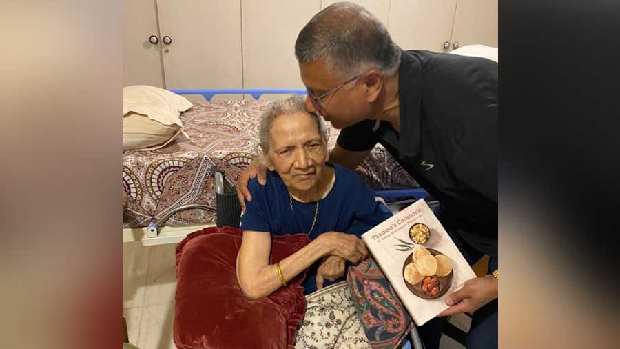 Killick Datta and his mother, Rekha, with the book she inspired 