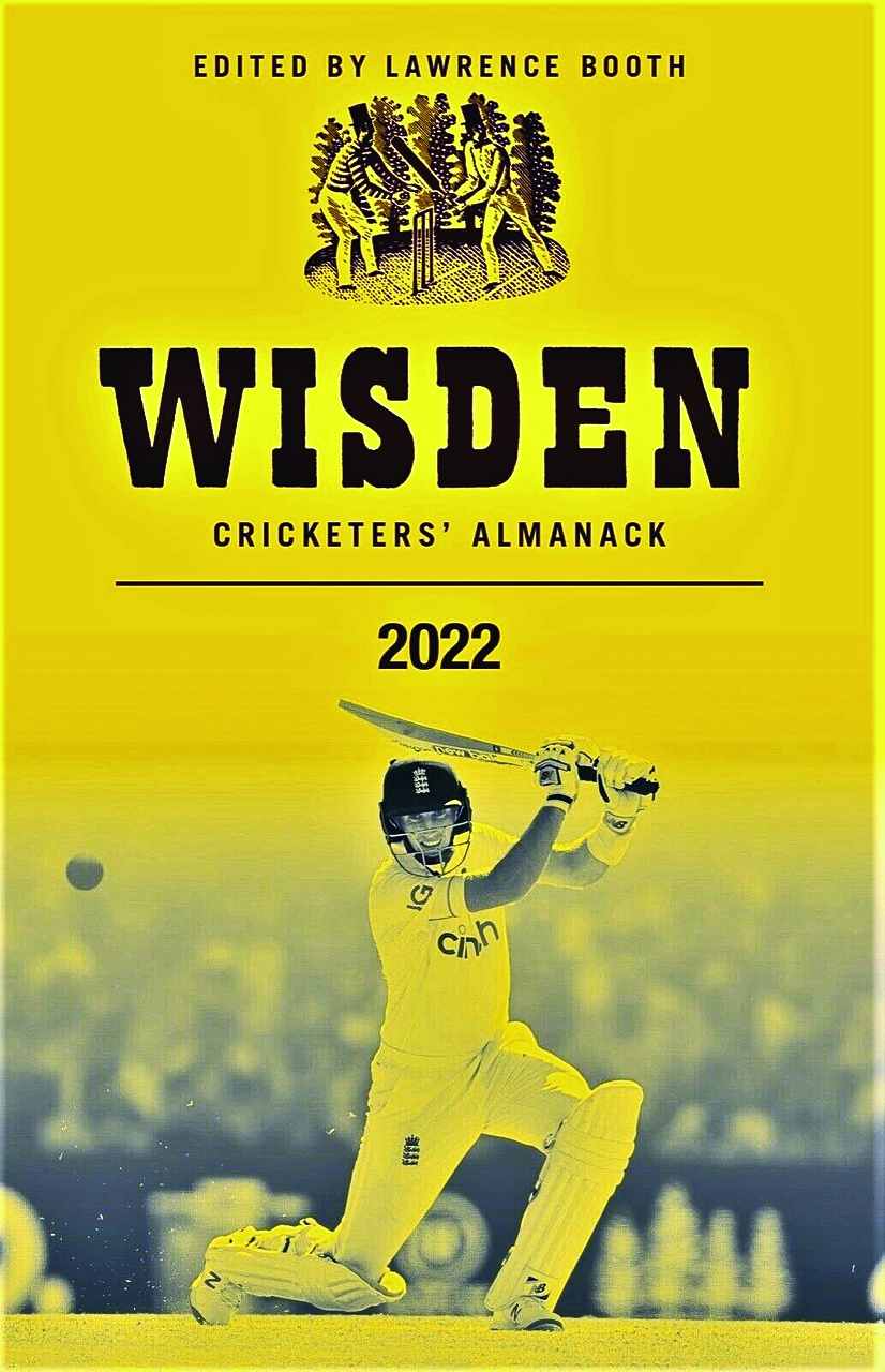 Former England Test captain Joe Root on the cover of the Wisden Cricketers’ Almanack 2022