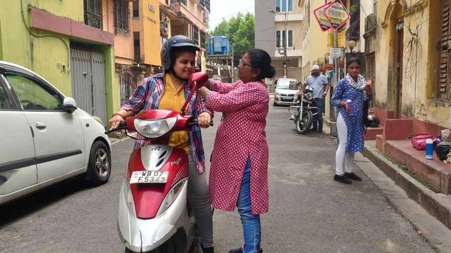 Around 30-50 customers sign up every month for scooter lessons. By the end of six days, most are able to ride the two-wheeler on their own