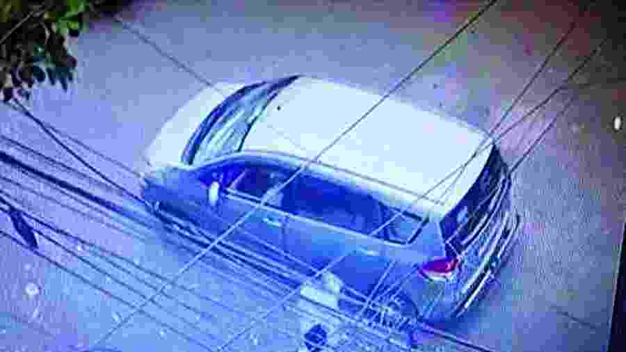 The CCTV footage shows the Maruti Suzuki Ertiga driving away from in front of Gazi’s Kasba office on Wednesday.