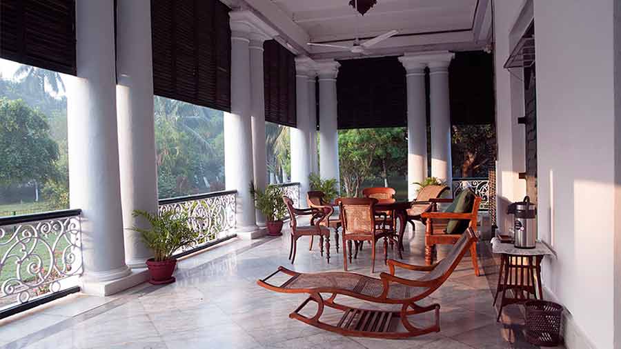 There are numerous nooks to wind down at Balakhana House, like this verandah