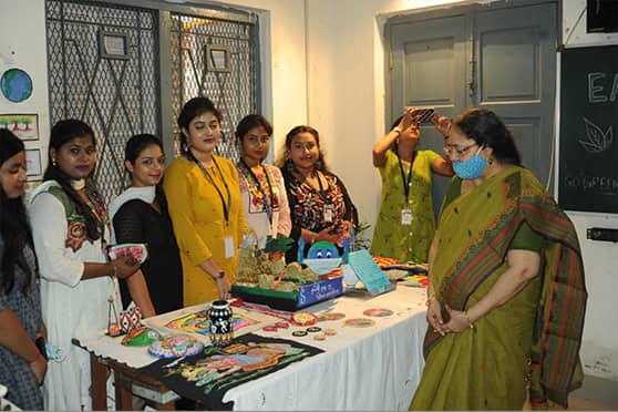 A variety of recycled items made by the students were on display at the exhibition. Ajanta Paul, principal, Women’s Christian College, praised the students for recreating new out of old. “We should protect our mother earth for the future generation,” she said. 