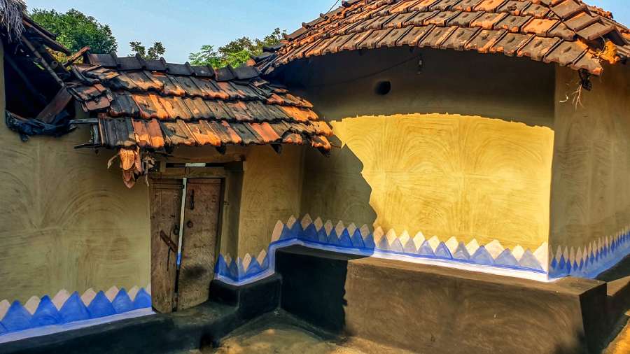 GOOD EARTH: Mud houses in Damankiari village in Purulia district