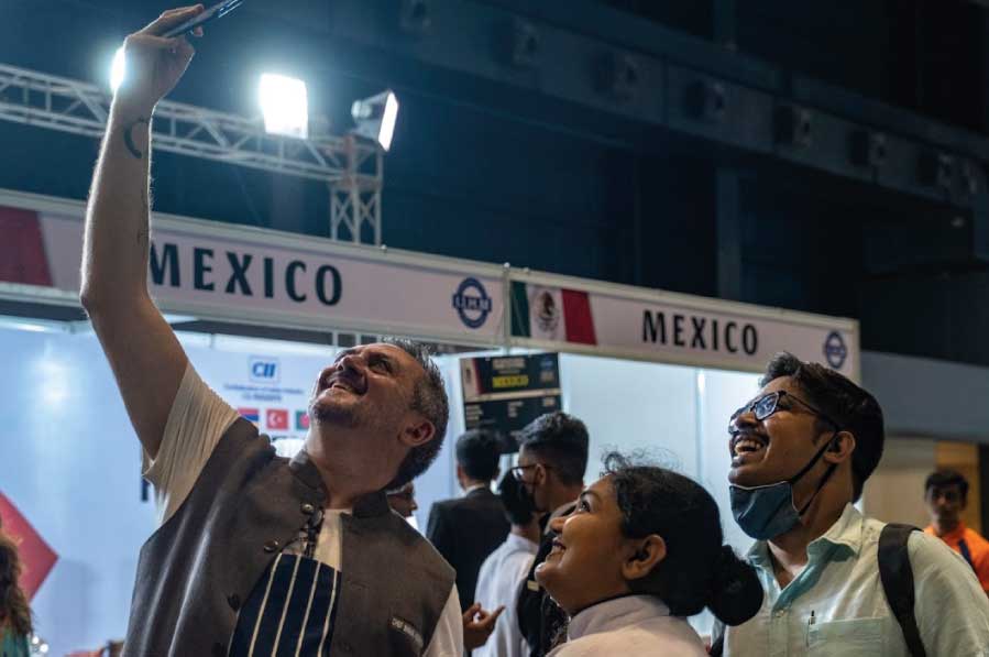 Chef Shaun Kenworthy has a cult following in the city. He snapped a host of selfies with young fans over the three-day event