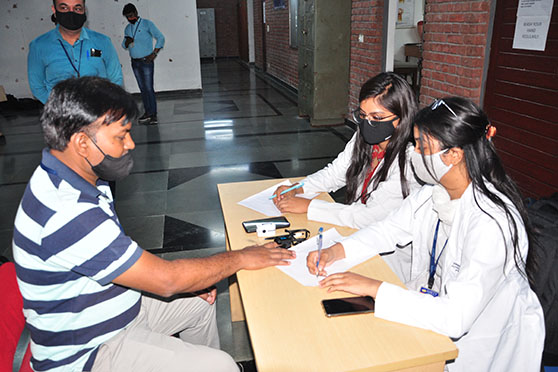 The free health check-up camp organised during the conference.   