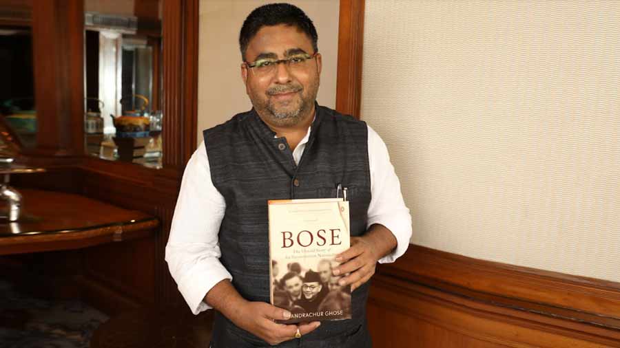 Chandrachur Ghose with his new book, ‘Bose: The Untold Story of an Inconvenient Nationalist’ 