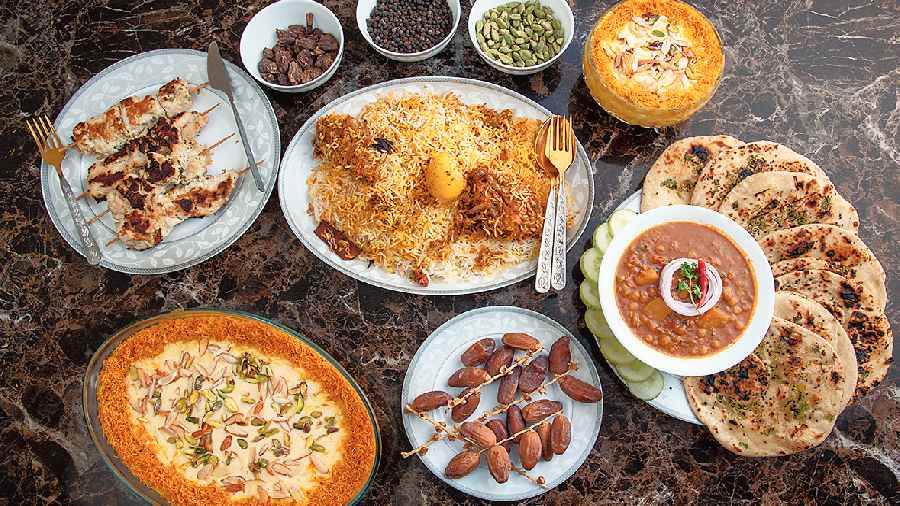 The eid spread at Khan’s home