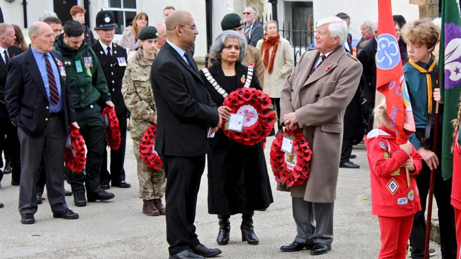 Rima at a Remembrance Day event