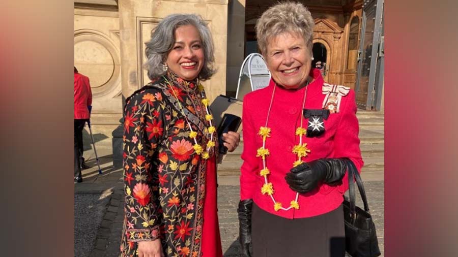 Rima with Lord Lieutenant of County Durham, Susan Snowdon 