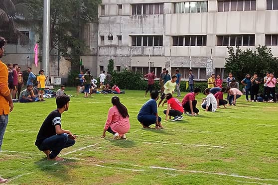 The heatwave could not dampen the spirits of students who competed in outdoor sports like Kho-Kho. 
