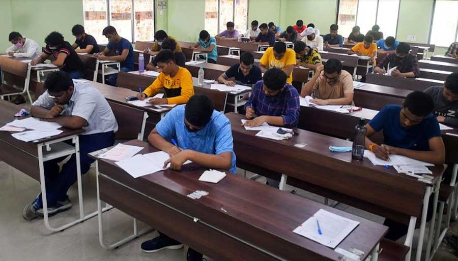 LIFE GOALS: Students write the West Bengal Joint Entrance Examination papers on Saturday, April 30. The WBJEE is a state-level entrance test for admission to engineering, pharmacy, and architecture courses