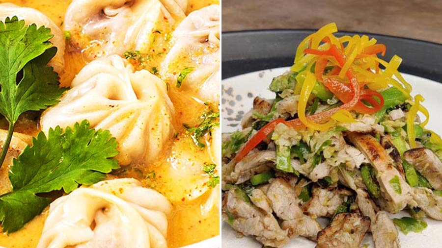 Jhol Momos and Nepali Chicken Salad