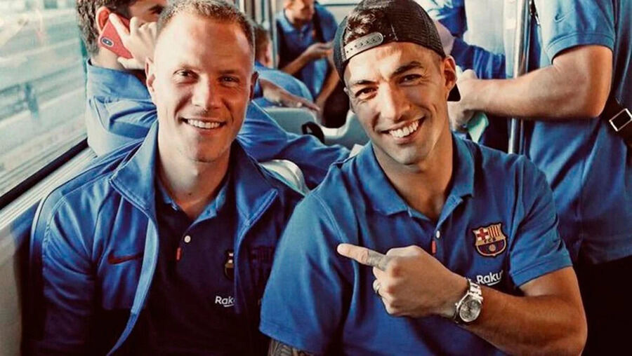 Marc-Andre ter Stegen and Suarez combined for several goals during the pair’s time at Barcelona