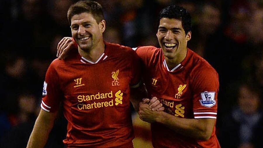 Steven Gerrard and Suarez developed an instant connection after the latter moved to Liverpool