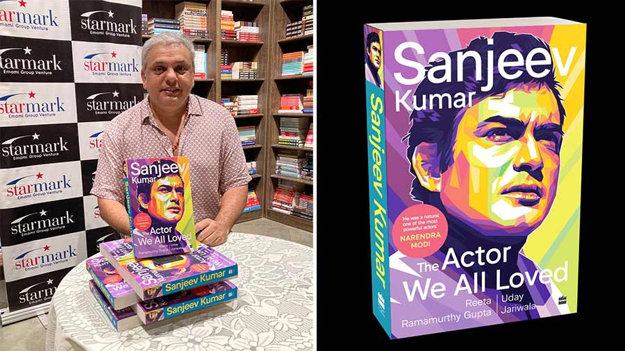 Uday Jariwala at a book signing event at Starmark Bookstore, Kolkata, for ‘Sanjeev Kumar: The Actor We All Loved’ 
