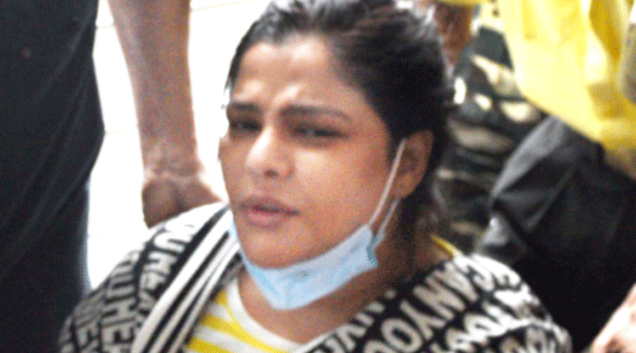 Arpita Mukherjee outside the ESI hospital in Joka.