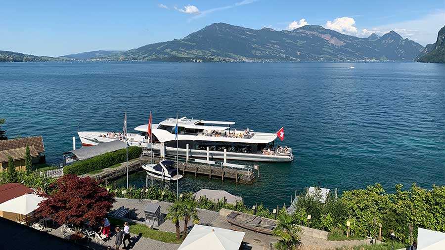 The tantalising blue waters of Lake Lucerne 